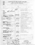 Military Sales Order Form Example. Courtesy Hamtamck Historical


