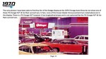 1970 Dodge Dealer Announcement Meeting Show Cars