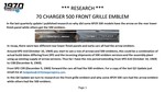 Research: XP29 500 Front Grille Emblem ( Arrow vs 500 )