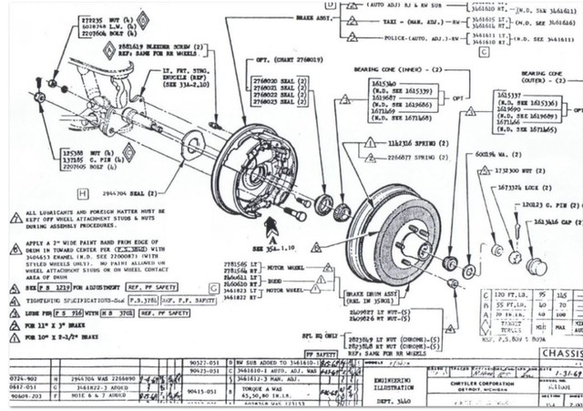 Red Paint on Brake Drum
